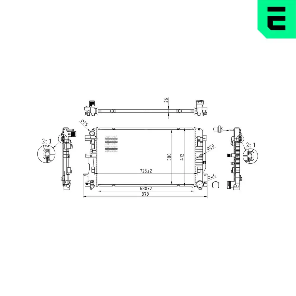 Kühler, Motorkühlung ERA 673028