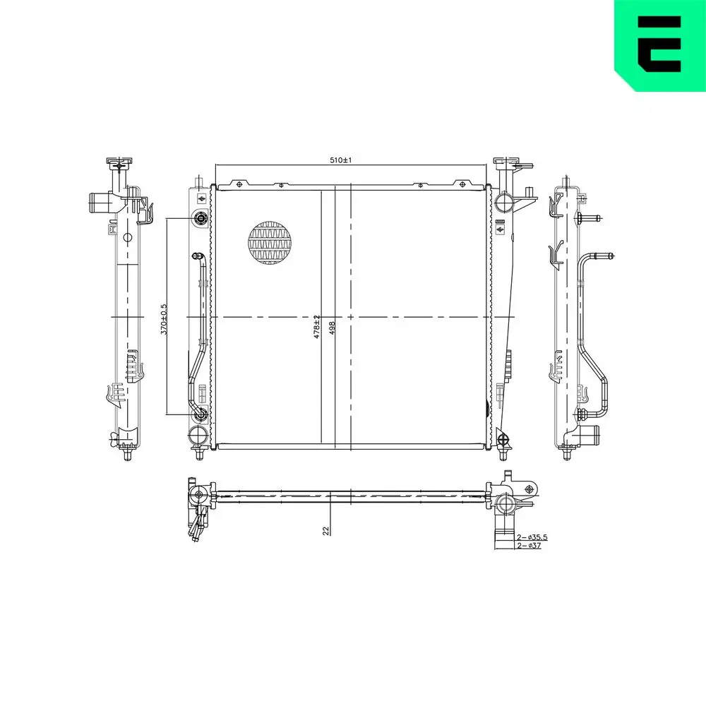 Kühler, Motorkühlung ERA 673039