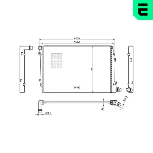 Kühler, Motorkühlung ERA 673043 Bild Kühler, Motorkühlung ERA 673043
