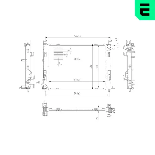 Kühler, Motorkühlung ERA 673044 Bild Kühler, Motorkühlung ERA 673044