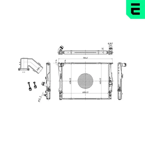 Kühler, Motorkühlung ERA 673047 Bild Kühler, Motorkühlung ERA 673047