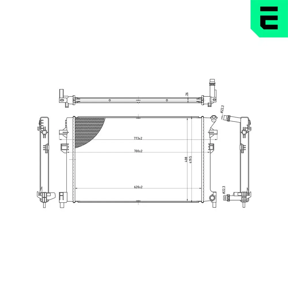 Kühler, Motorkühlung ERA 673049