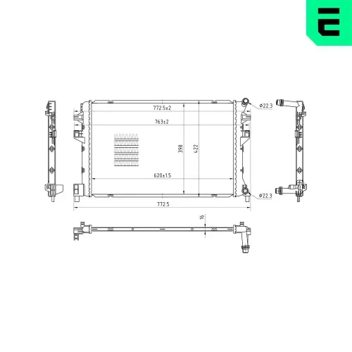 Kühler, Motorkühlung ERA 673050 Bild Kühler, Motorkühlung ERA 673050