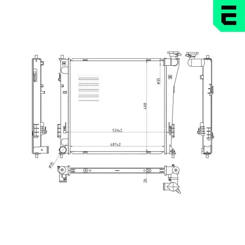 Kühler, Motorkühlung ERA 673052 Bild Kühler, Motorkühlung ERA 673052