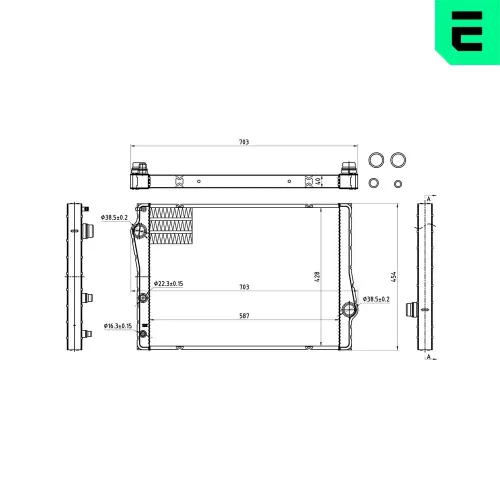 Kühler, Motorkühlung ERA 673055 Bild Kühler, Motorkühlung ERA 673055