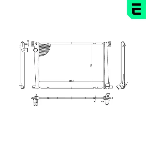 Kühler, Motorkühlung ERA 673063 Bild Kühler, Motorkühlung ERA 673063