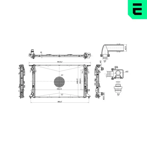 Kühler, Motorkühlung ERA 673064 Bild Kühler, Motorkühlung ERA 673064