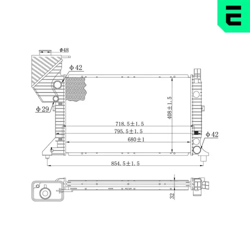 Kühler, Motorkühlung ERA 673071 Bild Kühler, Motorkühlung ERA 673071