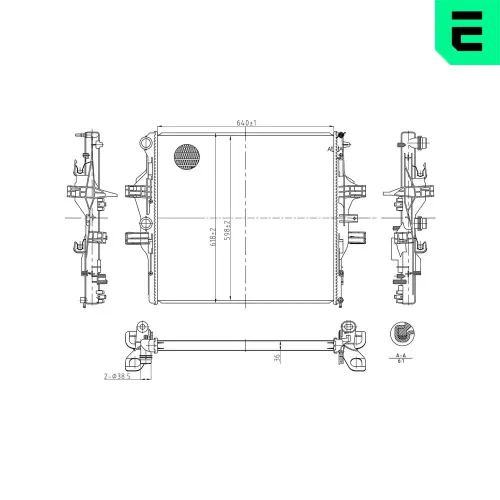 Kühler, Motorkühlung ERA 673076 Bild Kühler, Motorkühlung ERA 673076
