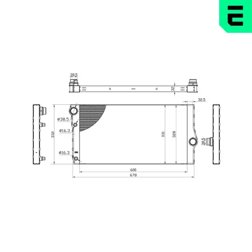 Kühler, Motorkühlung ERA 673081 Bild Kühler, Motorkühlung ERA 673081