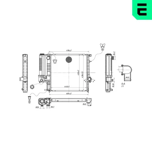 Kühler, Motorkühlung ERA 673084 Bild Kühler, Motorkühlung ERA 673084