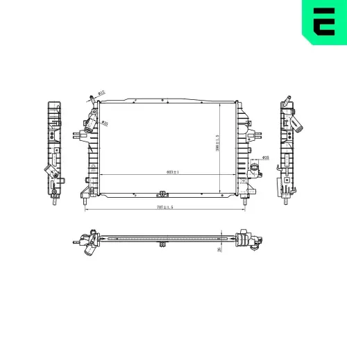 Kühler, Motorkühlung ERA 673085 Bild Kühler, Motorkühlung ERA 673085