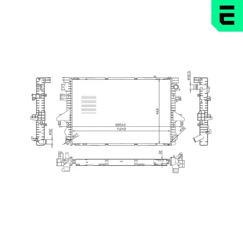 Kühler, Motorkühlung ERA 673092 Bild Kühler, Motorkühlung ERA 673092