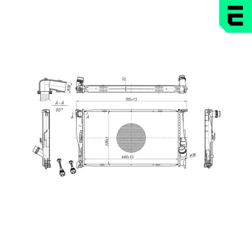 Kühler, Motorkühlung ERA 673097 Bild Kühler, Motorkühlung ERA 673097