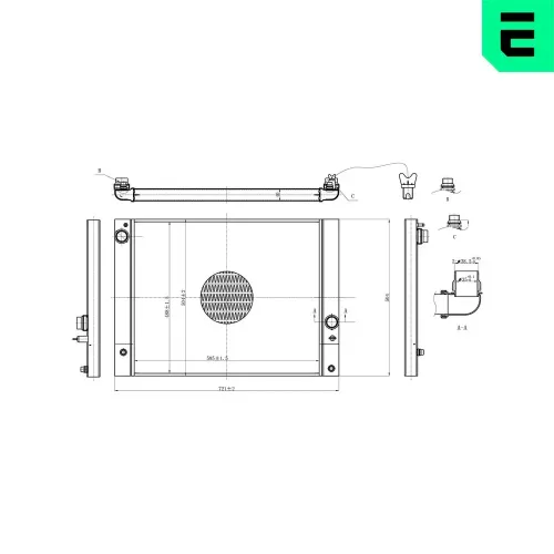 Kühler, Motorkühlung ERA 673105 Bild Kühler, Motorkühlung ERA 673105