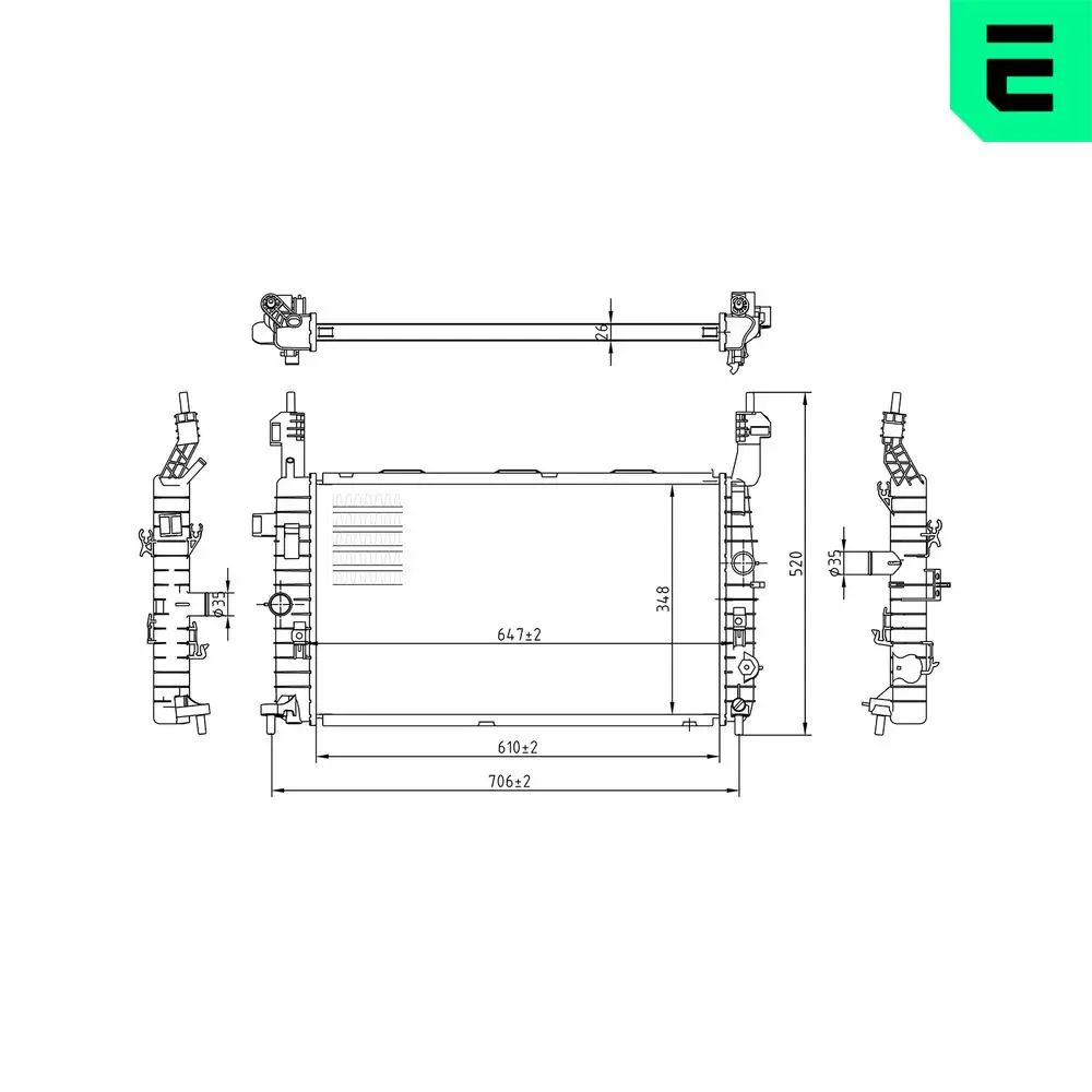 Kühler, Motorkühlung ERA 673106