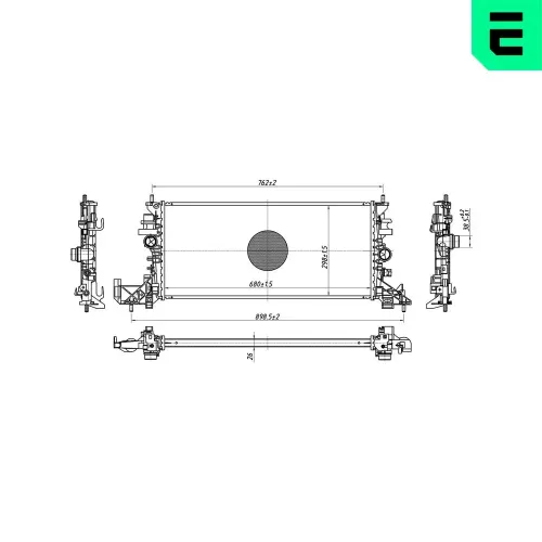 Kühler, Motorkühlung ERA 673115 Bild Kühler, Motorkühlung ERA 673115