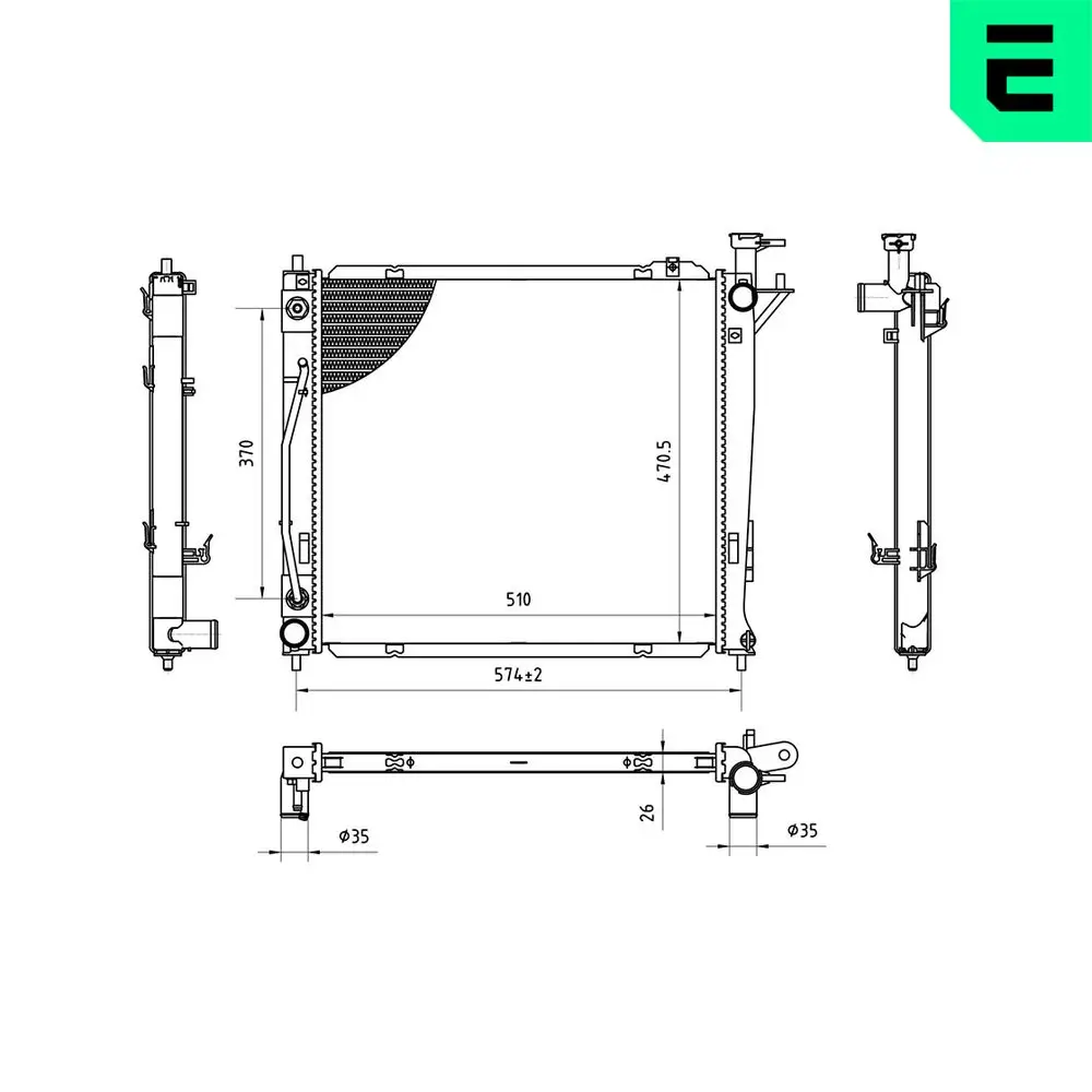 Kühler, Motorkühlung ERA 673121