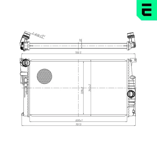 Kühler, Motorkühlung ERA 673124 Bild Kühler, Motorkühlung ERA 673124