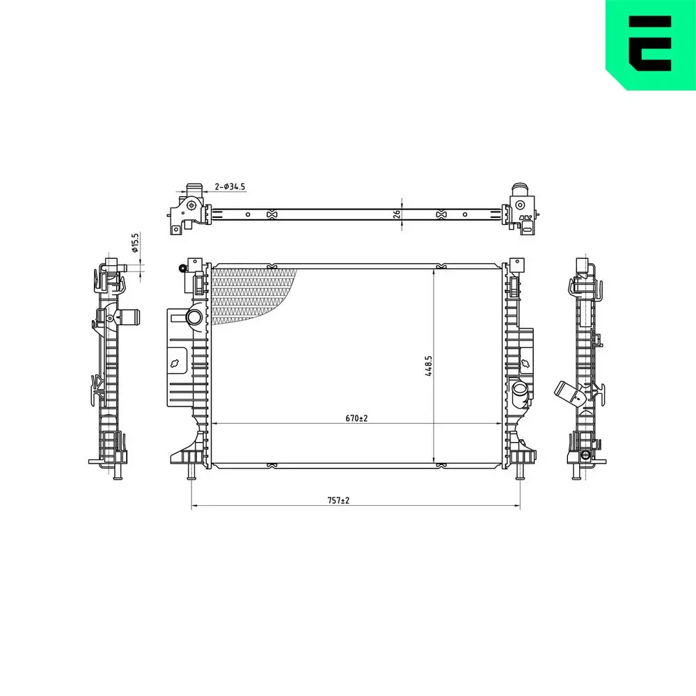 Kühler, Motorkühlung ERA 673125