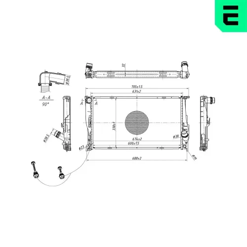 Kühler, Motorkühlung ERA 673130 Bild Kühler, Motorkühlung ERA 673130