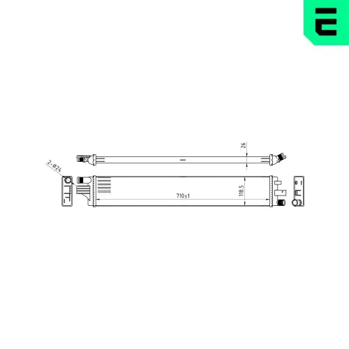Kühler, Motorkühlung ERA 673134 Bild Kühler, Motorkühlung ERA 673134