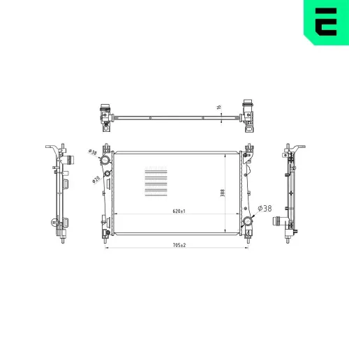 Kühler, Motorkühlung ERA 673141 Bild Kühler, Motorkühlung ERA 673141