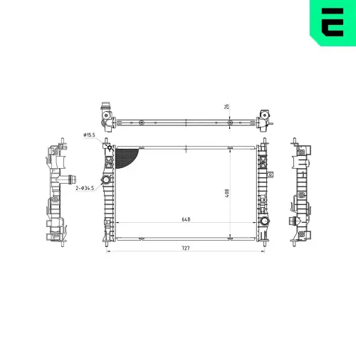 Kühler, Motorkühlung ERA 673144 Bild Kühler, Motorkühlung ERA 673144