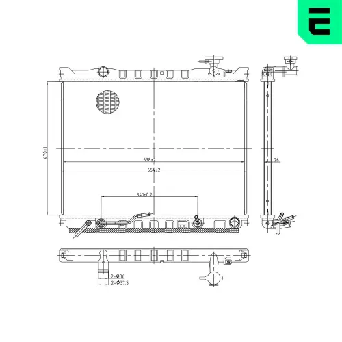Kühler, Motorkühlung ERA 673145 Bild Kühler, Motorkühlung ERA 673145