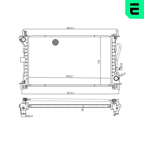 Kühler, Motorkühlung ERA 673151 Bild Kühler, Motorkühlung ERA 673151