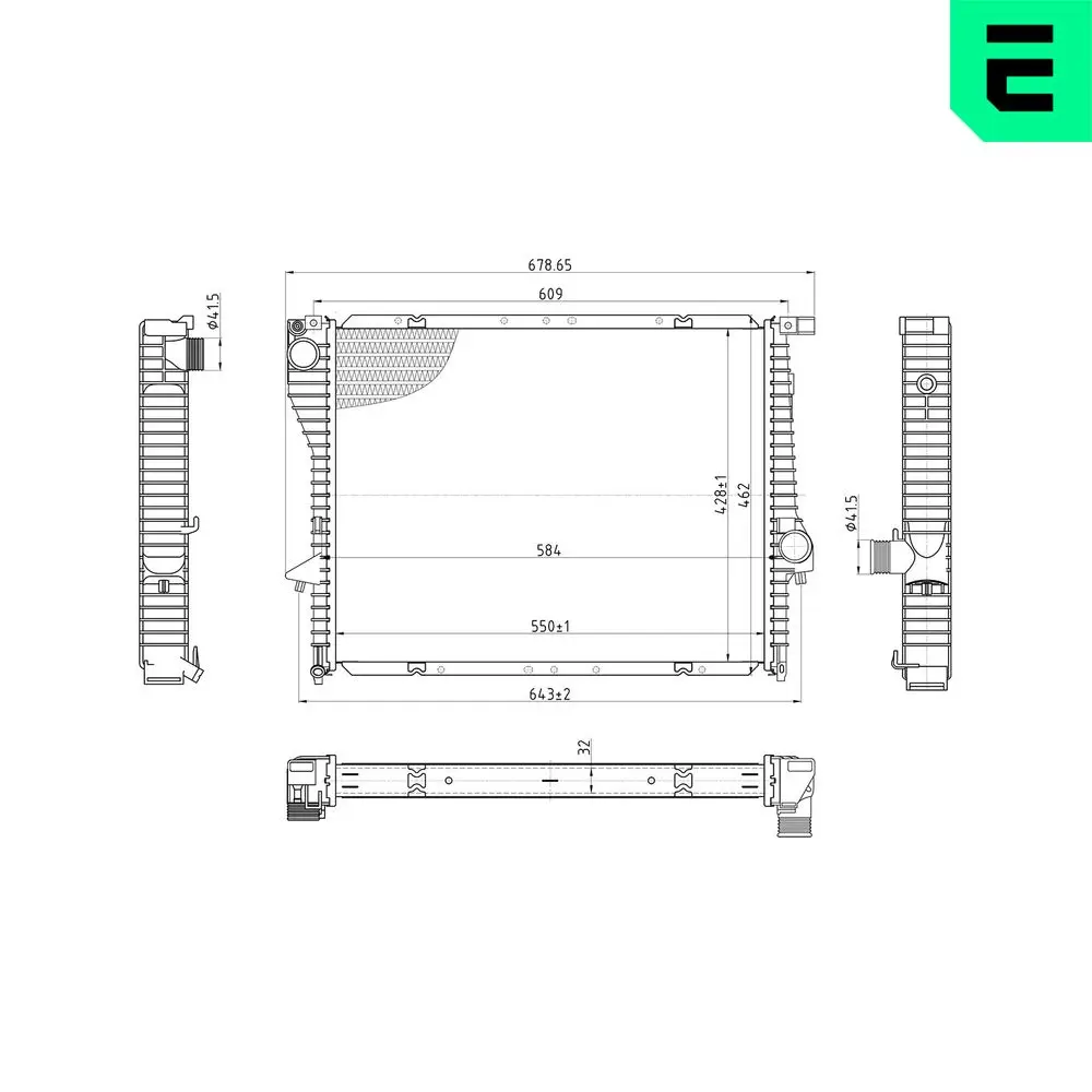 Kühler, Motorkühlung ERA 673152