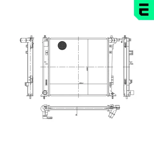 Kühler, Motorkühlung ERA 673165 Bild Kühler, Motorkühlung ERA 673165