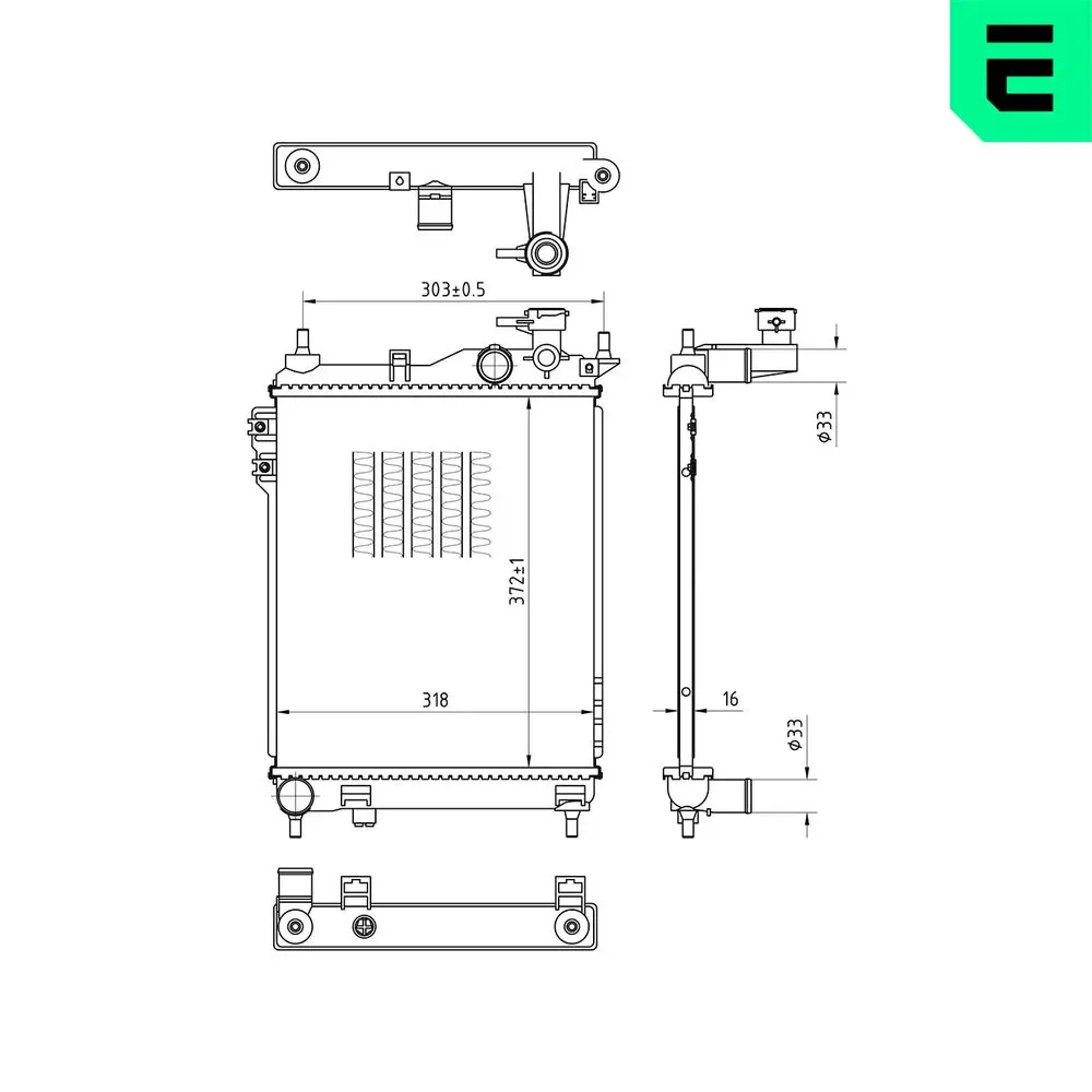 Kühler, Motorkühlung ERA 673166
