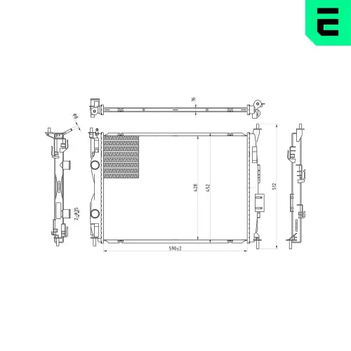 Kühler, Motorkühlung ERA 673167 Bild Kühler, Motorkühlung ERA 673167