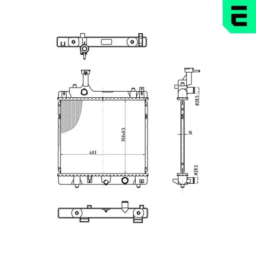 Kühler, Motorkühlung ERA 673168 Bild Kühler, Motorkühlung ERA 673168