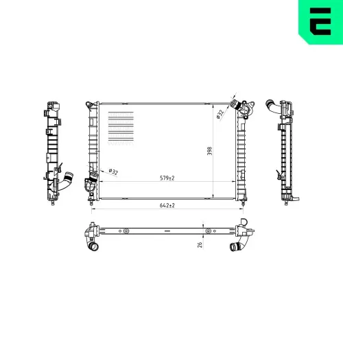 Kühler, Motorkühlung ERA 673178 Bild Kühler, Motorkühlung ERA 673178