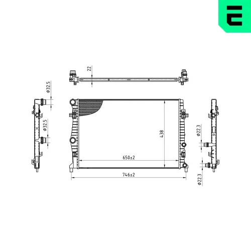 Kühler, Motorkühlung ERA 673184 Bild Kühler, Motorkühlung ERA 673184