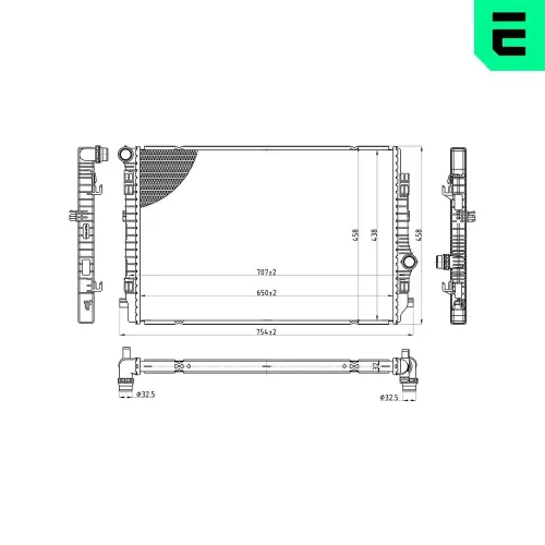 Kühler, Motorkühlung ERA 673188 Bild Kühler, Motorkühlung ERA 673188