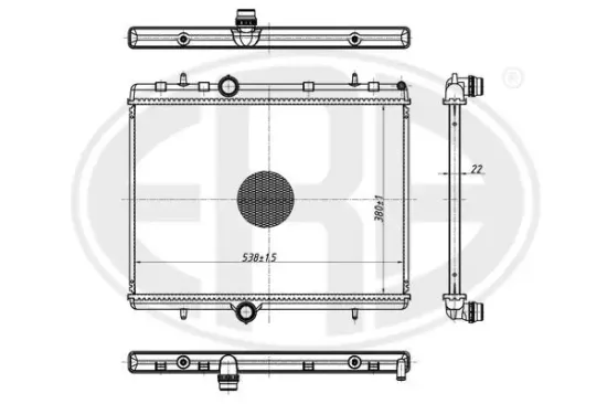 Kühler, Motorkühlung ERA 673189 Bild Kühler, Motorkühlung ERA 673189