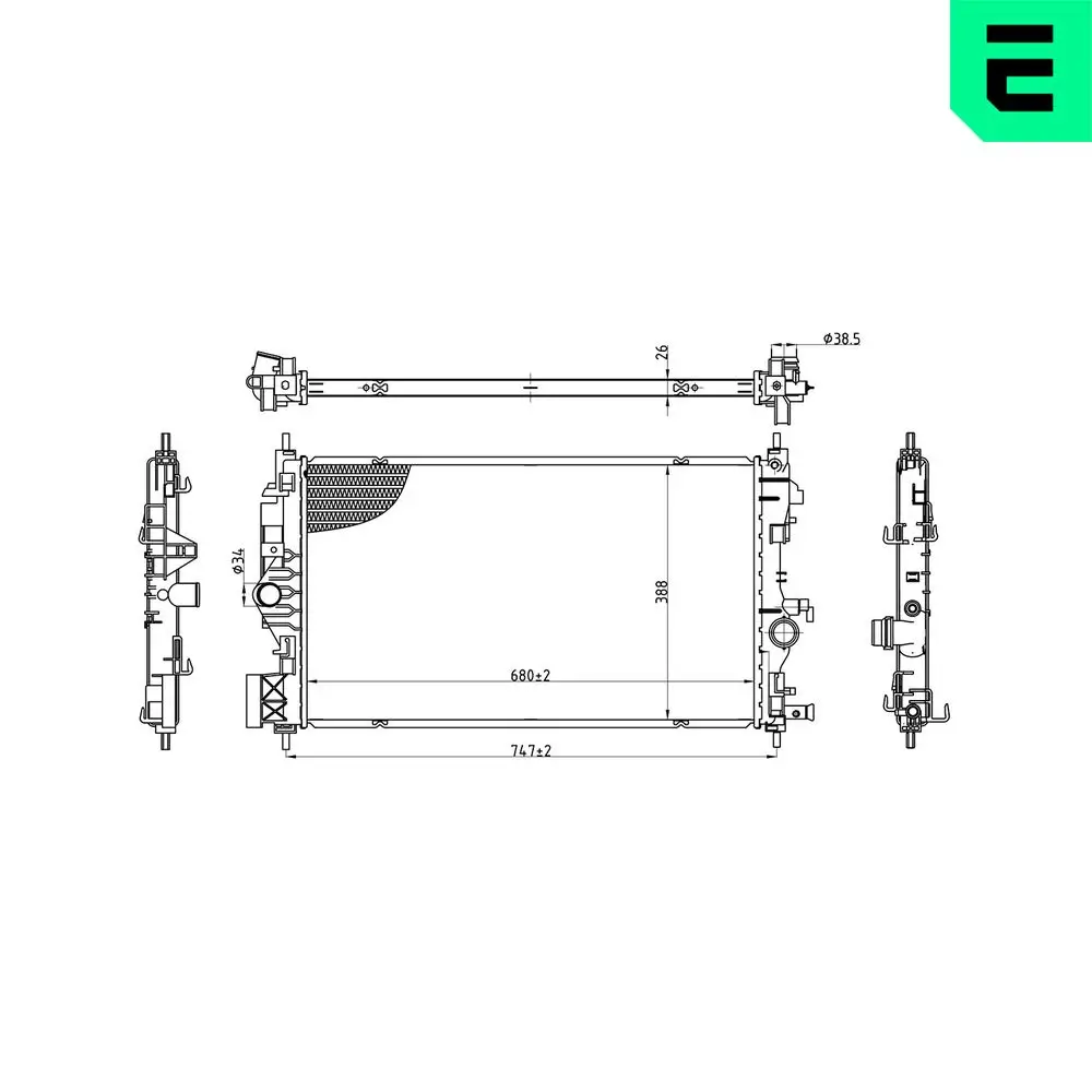 Kühler, Motorkühlung ERA 673197