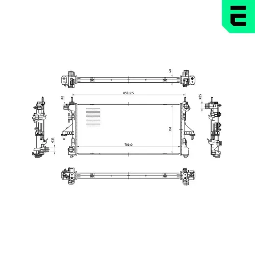 Kühler, Motorkühlung ERA 673208 Bild Kühler, Motorkühlung ERA 673208