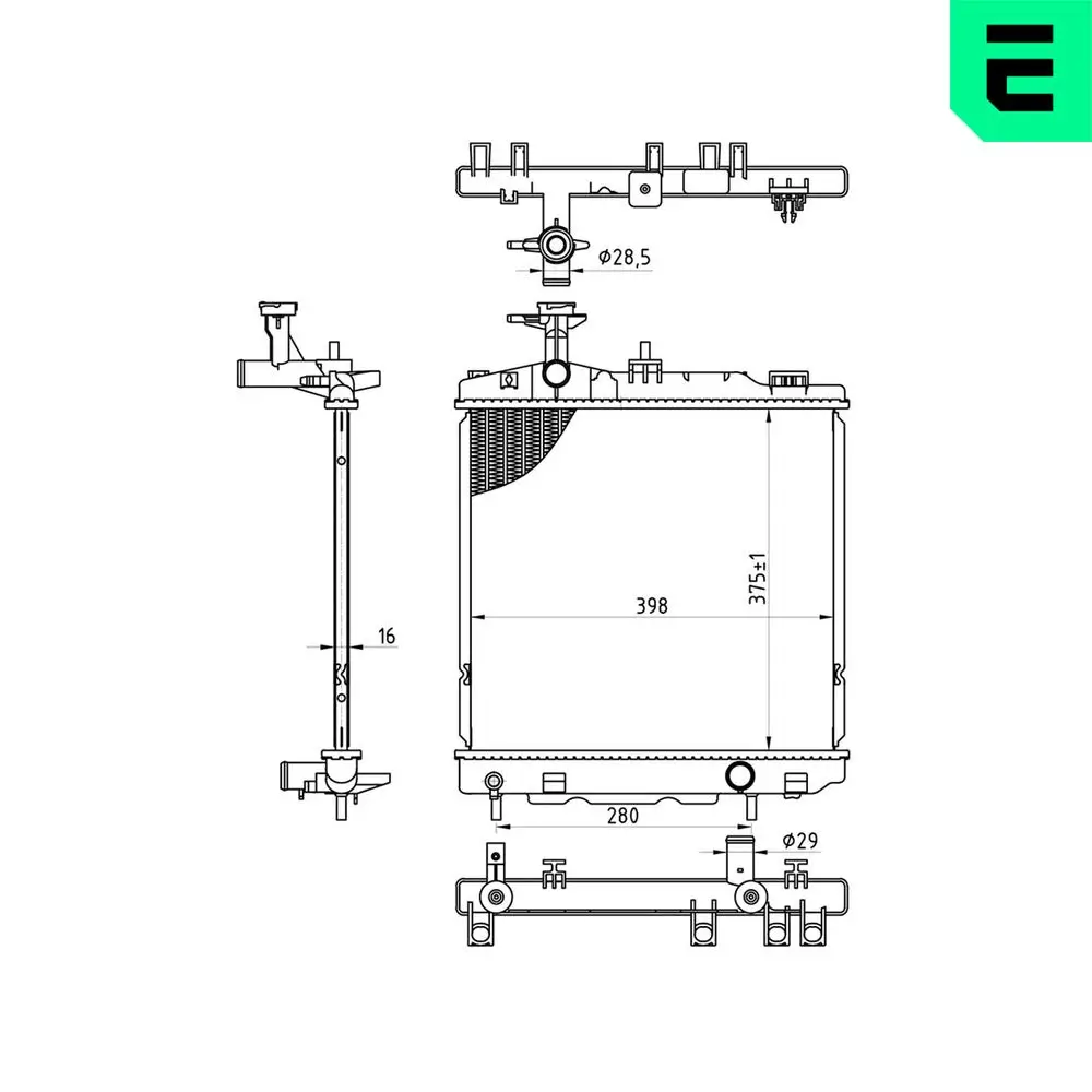 Kühler, Motorkühlung ERA 673217