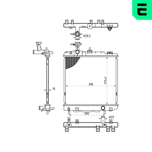 Kühler, Motorkühlung ERA 673217 Bild Kühler, Motorkühlung ERA 673217