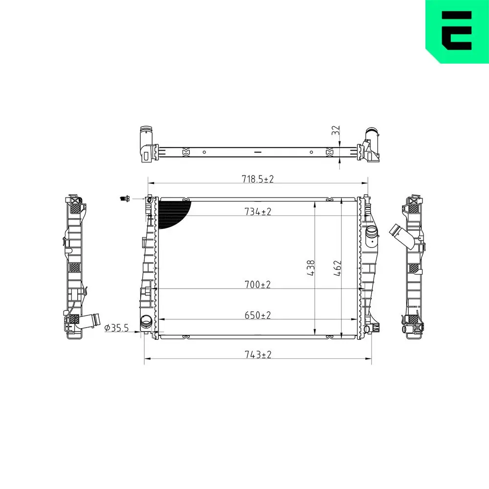 Kühler, Motorkühlung ERA 673230