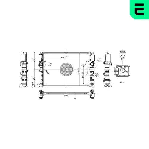 Kühler, Motorkühlung ERA 673231 Bild Kühler, Motorkühlung ERA 673231