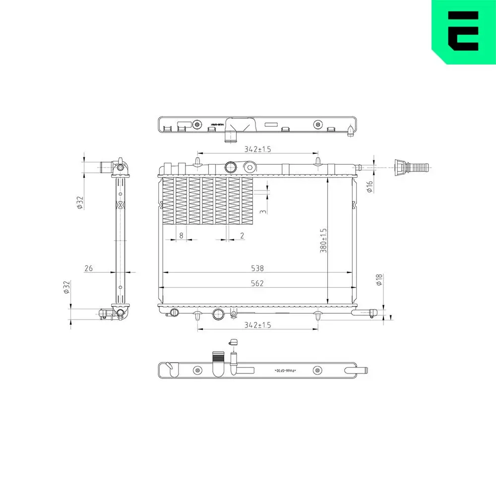Kühler, Motorkühlung ERA 673258