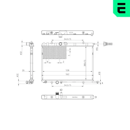 Kühler, Motorkühlung ERA 673258 Bild Kühler, Motorkühlung ERA 673258