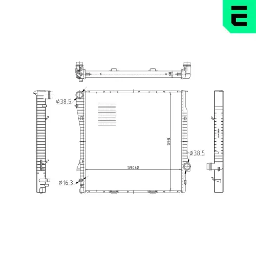 Kühler, Motorkühlung ERA 673259 Bild Kühler, Motorkühlung ERA 673259