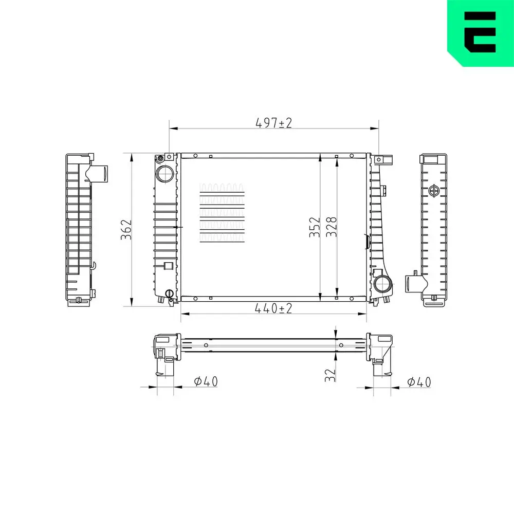 Kühler, Motorkühlung ERA 673265