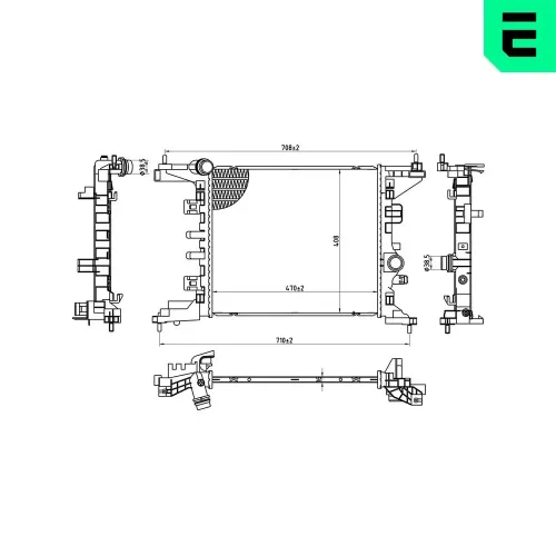 Kühler, Motorkühlung ERA 673267 Bild Kühler, Motorkühlung ERA 673267